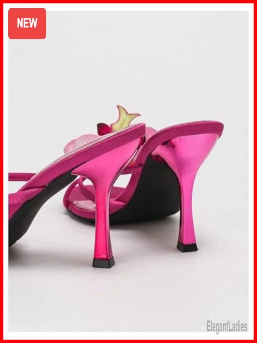 GORGLITTER Women's Faux Leather Kitten Heel Slingback Sandals Pointed Toe